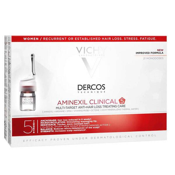 Vichy Dercos Aminexil Clinical 5 Women 21x6 ml Kadınlara Özel Dökülme Önleyici