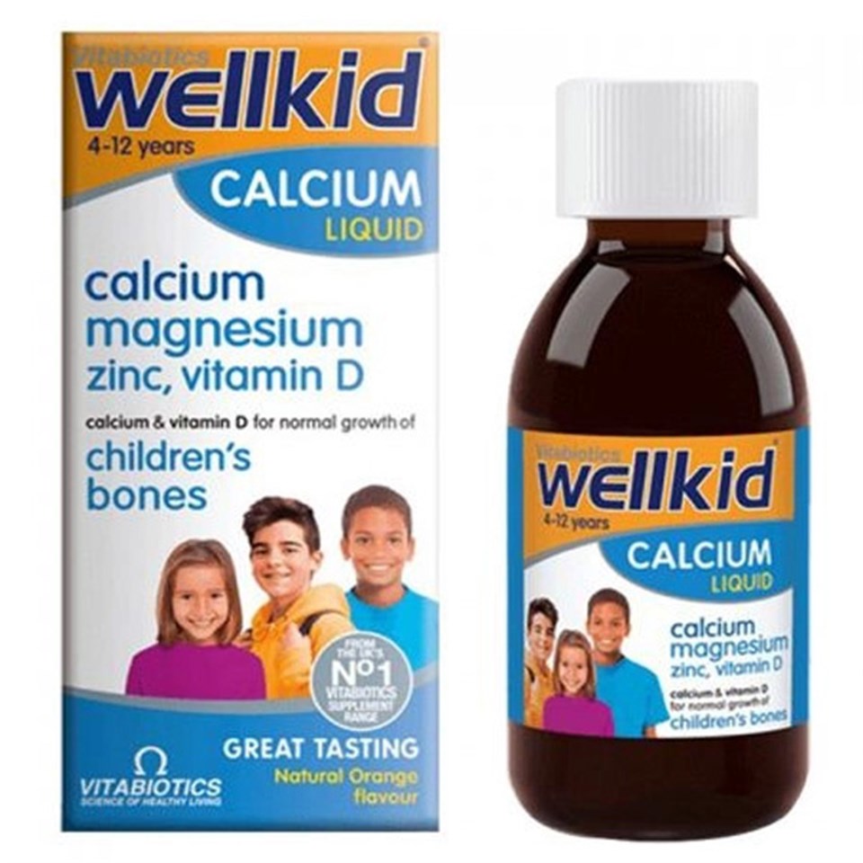 Vitabiotics Wellkid Calcium Liquid 150 ML Kalsiyum İçeren Takviye Edici Gıda