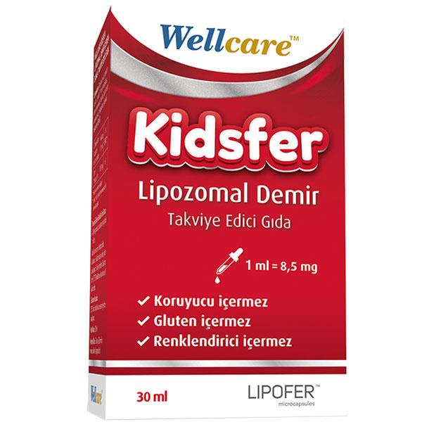 Wellcare Kidsfer Lipozomal Demir Damla 30 ml Gıda Takviyesi