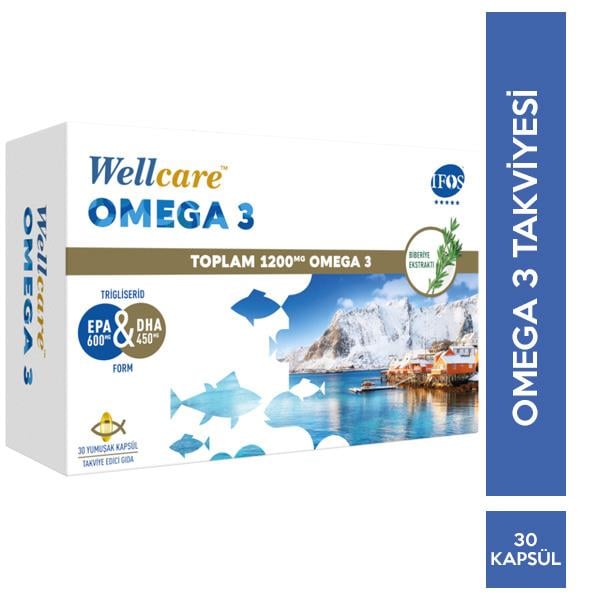 Wellcare Omega 3 1200 mg 30 Kapsül
