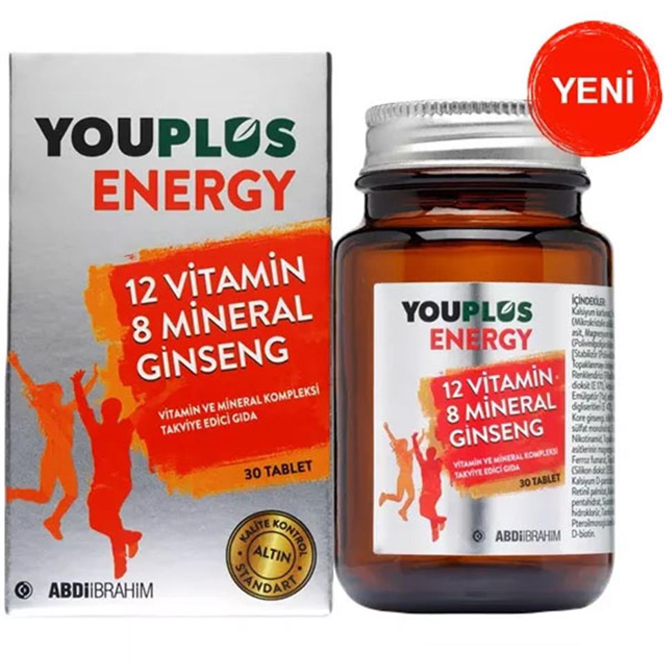 Youplus Energy Vitamin ve Mineral Kompleksi 30 Tablet