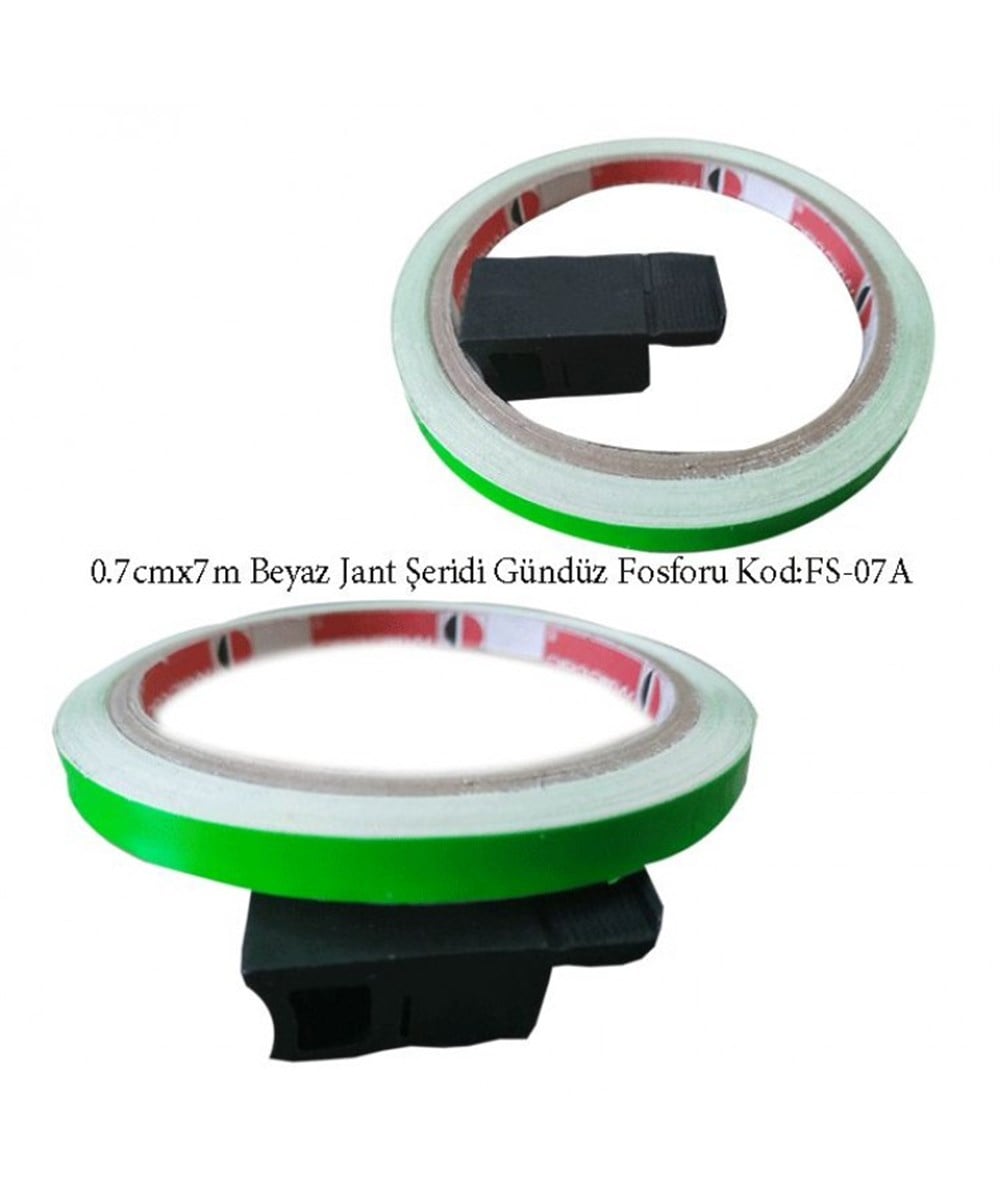 0.7cmx7m Yeşil Jant Şeridi  Gündüz Fosforu Kod:FS-07A