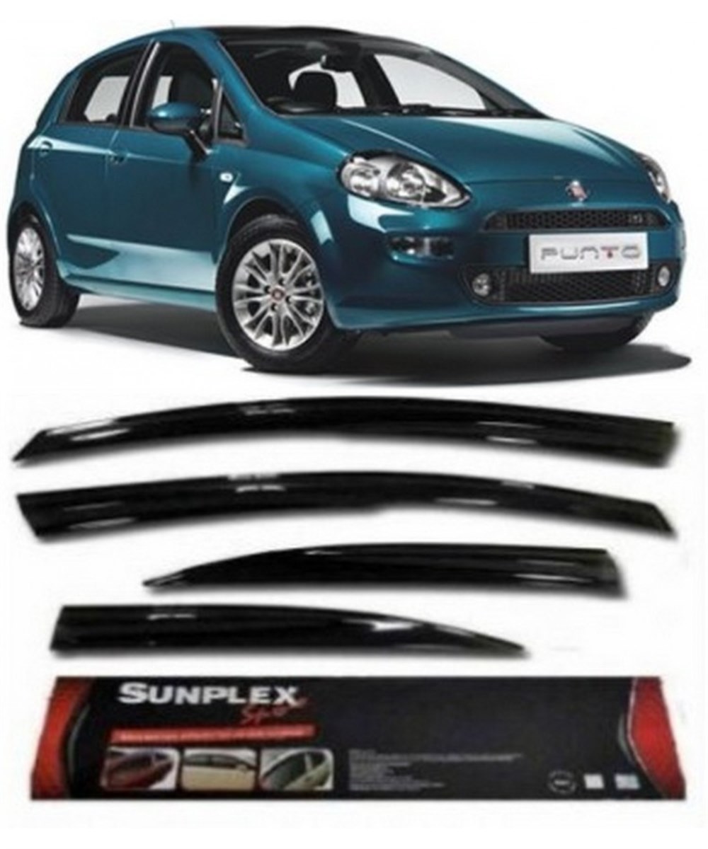 4 LÜ Fiat Grande  Punto  Ön-Arka  Sport  Style  SUNPLEX Cam Rüzgarlığı Kod:SPS06