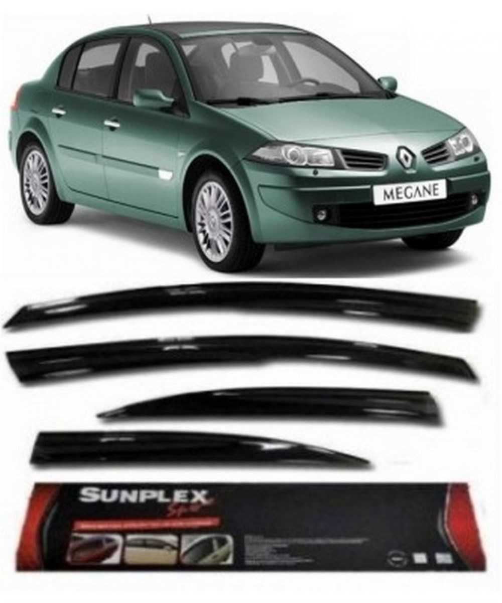 4 Lü Renault Megane 2 Ön-arka Sport Style Sunplex Cam Rüzgarliği Kod:sps07