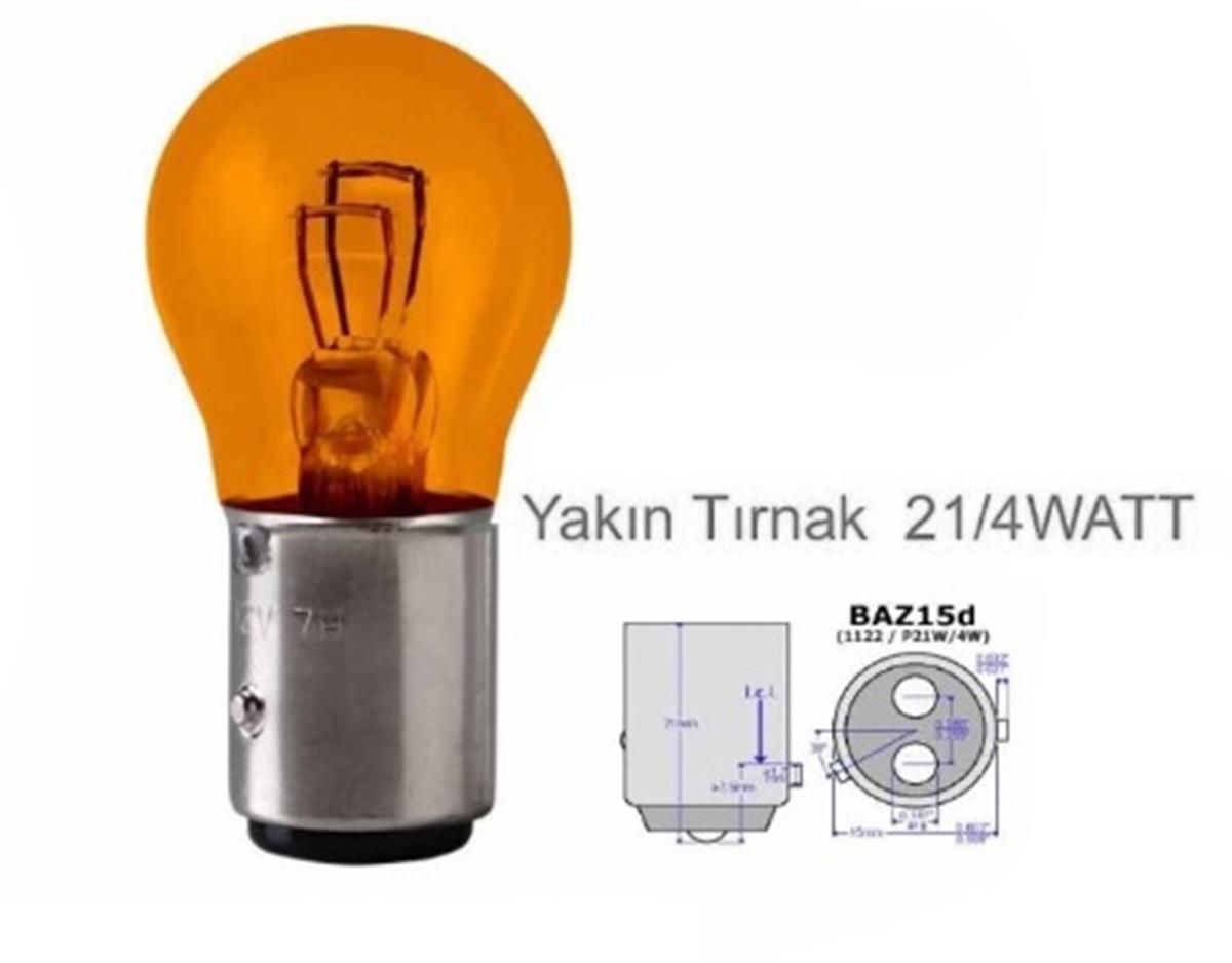 AMPUL 1016 24V  ŞAŞI TIRNAK TURUNCU 24V1016A
