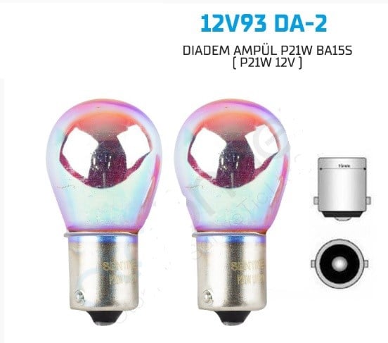 AMPUL 93 DİADEM ORANGE 12V 21W ORJ DÜZ TIRNAK D12V93DA-2