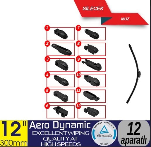 APARATLI ÖN MUZ SİLECEK 12 İNÇ/300 MM KOD:1353350