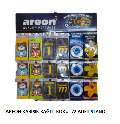 AREON KAĞIT KOKU KARIŞIK  72 ADET STANDARN8
