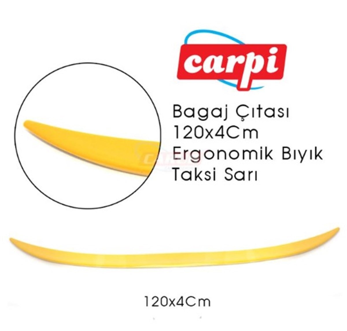 BAGAJ ÇITASI 120X4cm ERGONOMİK BIYIK PARLAK TAXİ SARI KOD:2790143