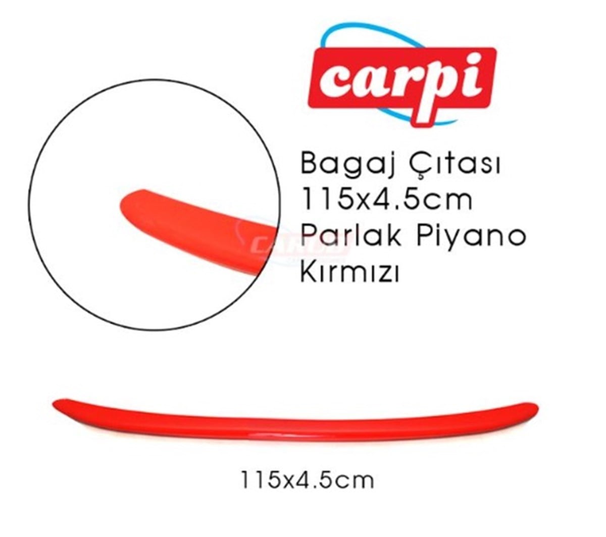BAGAJ ÇITASI PARLAK BOYALI KIRMIZI 115CMX4,5CM  2790160