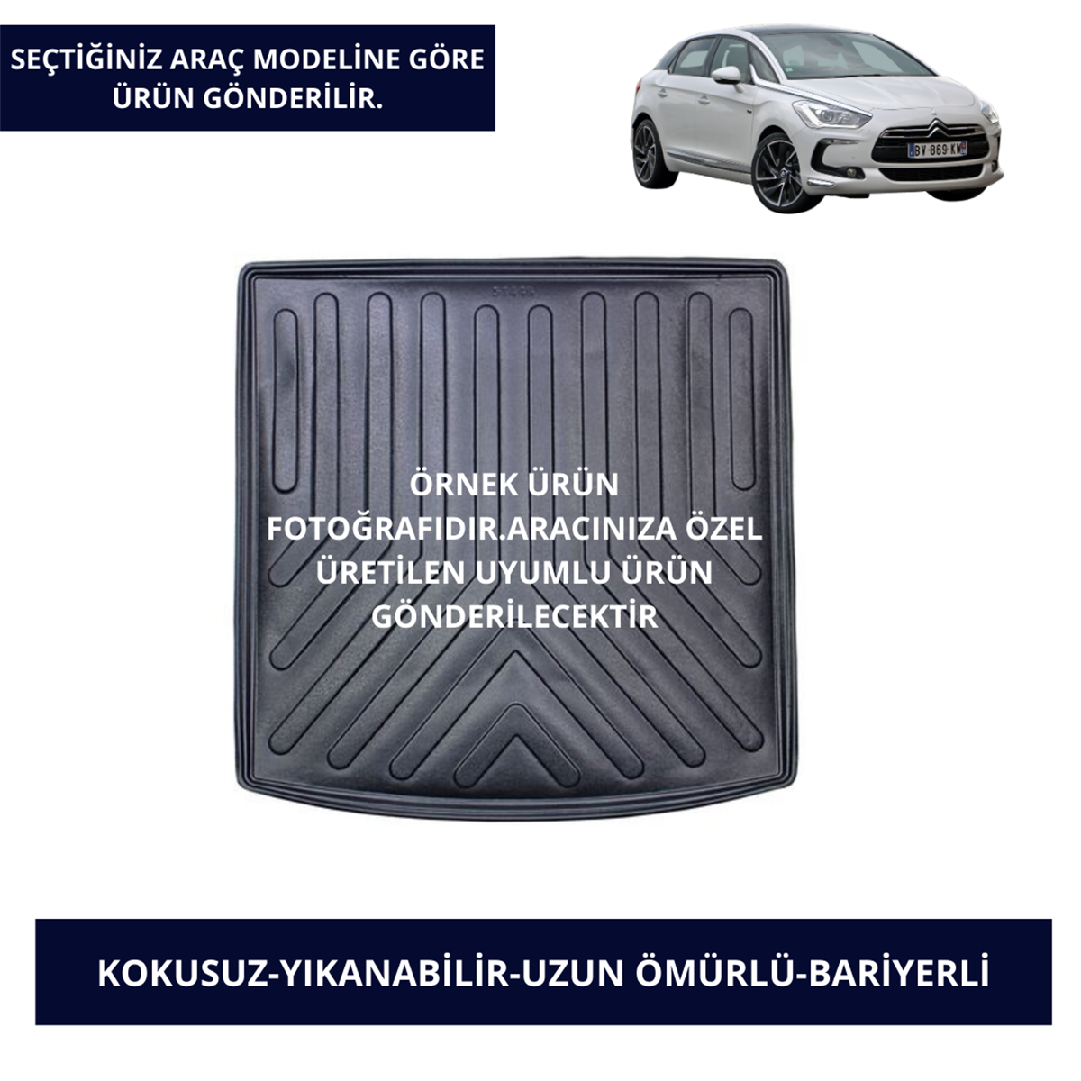 Bagaj Havuzu Modelleri Citroen Araçlar- Siyah Renk
