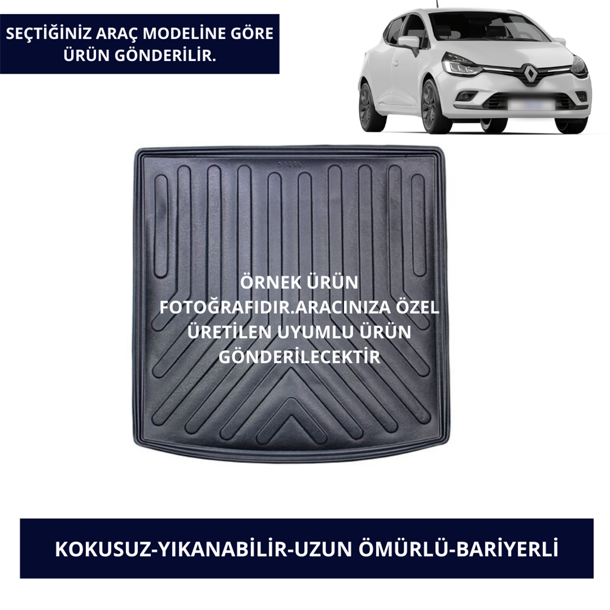 Bagaj Havuzu Modelleri Renault Araçlar- Siyah Renk 1