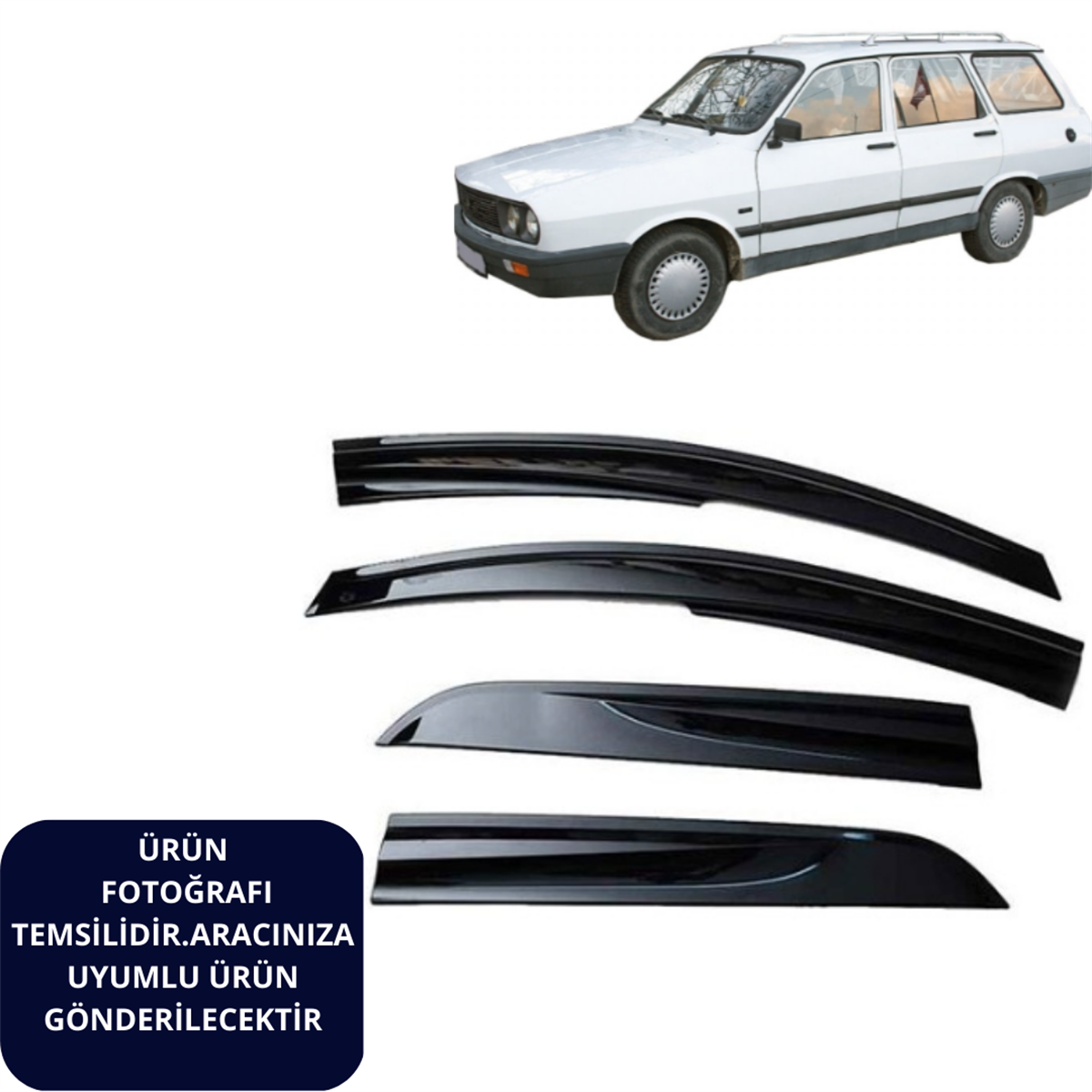 Cam Rüzgarlığı 4'lü Renault 12 Toros Stw Mügen Tipi SunMild Kod:1320221