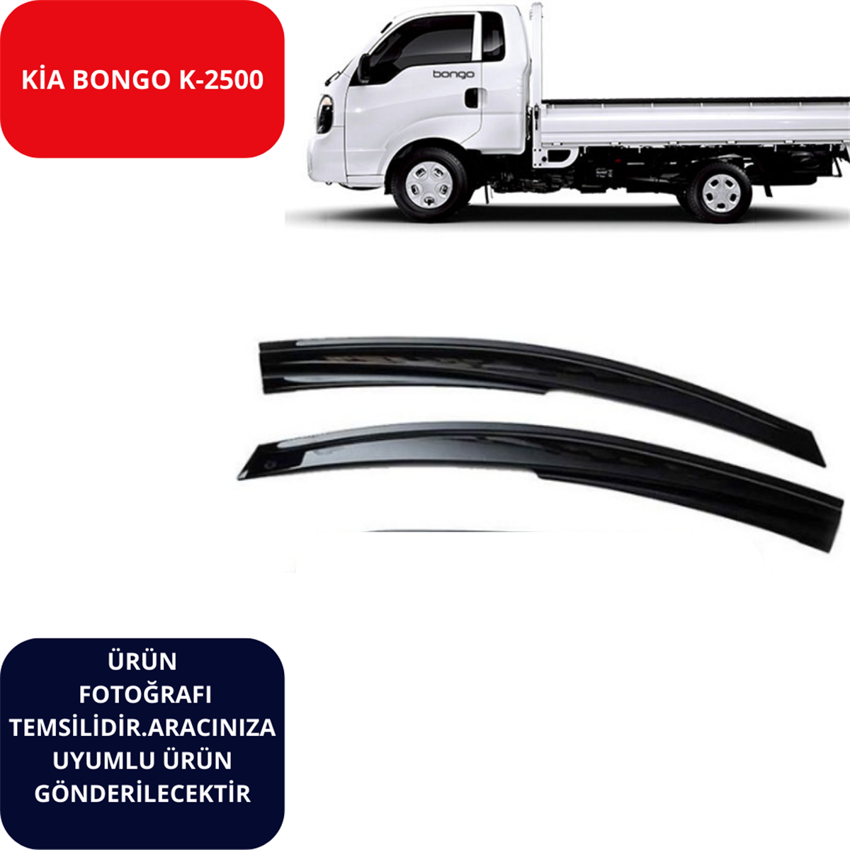 CAM RÜZGARLIK 2'Lİ KİA BONGO K-2500 KOD:SP-S-135