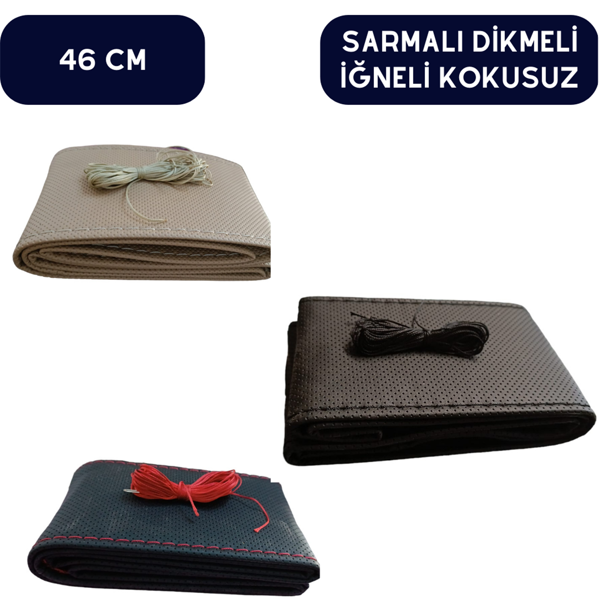 DİREKSİYON KILIFI 46CM DİKMELİ İĞNELİ RENK ÇEŞİTLERİ KOD:1617