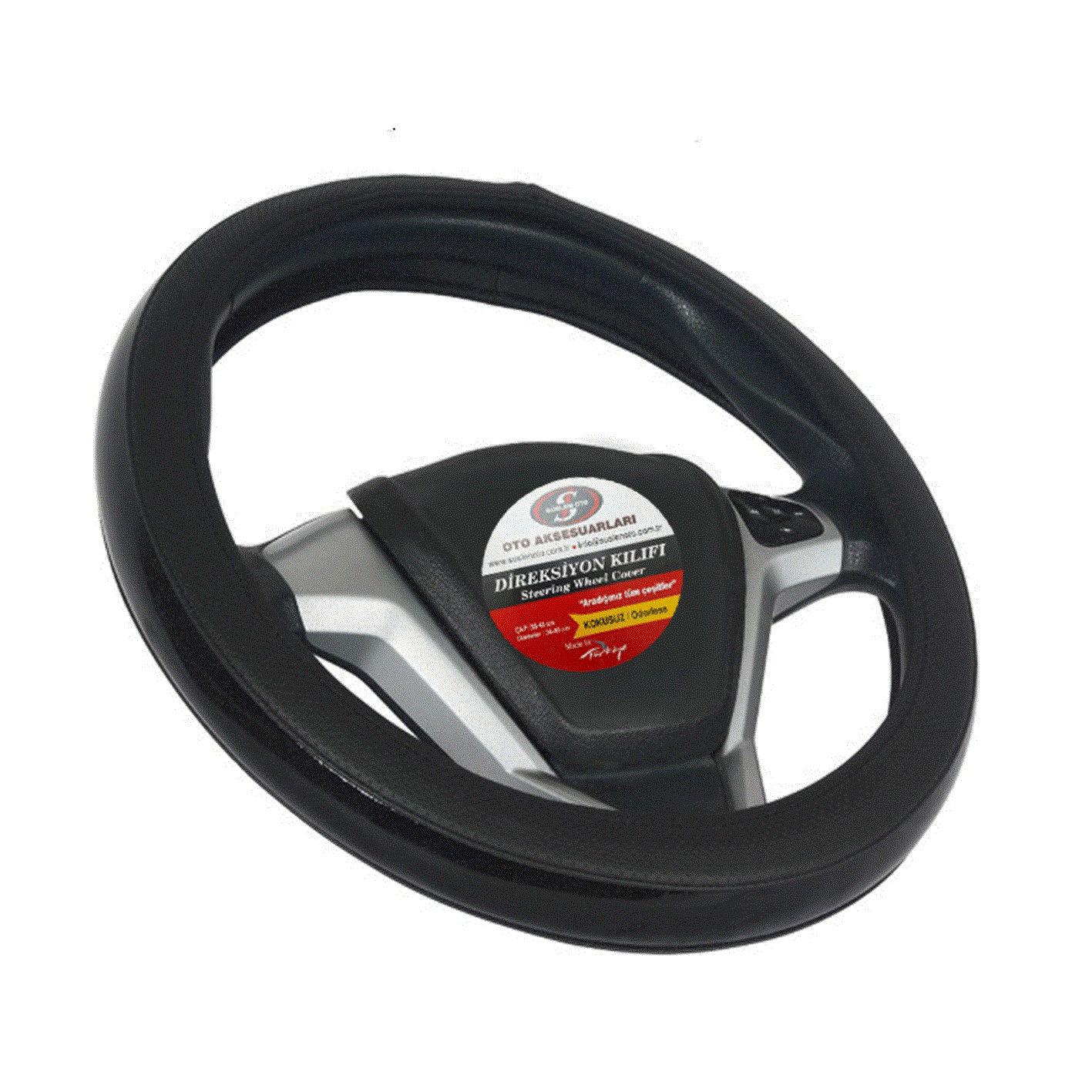 DİREKSİYON KILIFI SİYAH RUGAN 38-40 CM TAKSİ TİP KOD:007