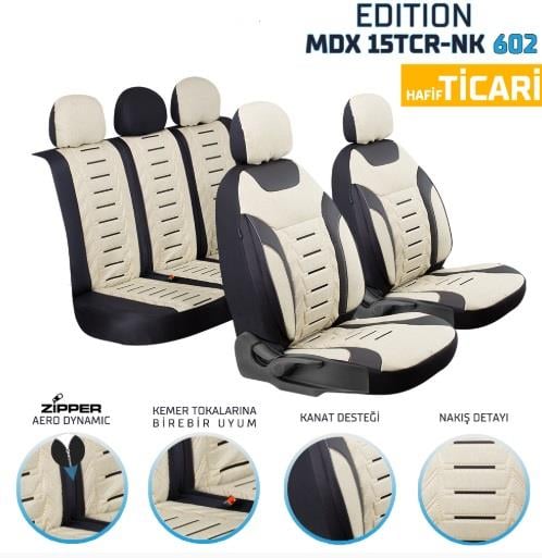 DÖŞEME KILIFI HAFİF TİCARİ EDİTİON NAKIŞLI KETEN BEJ KOD:MDX-TCR15