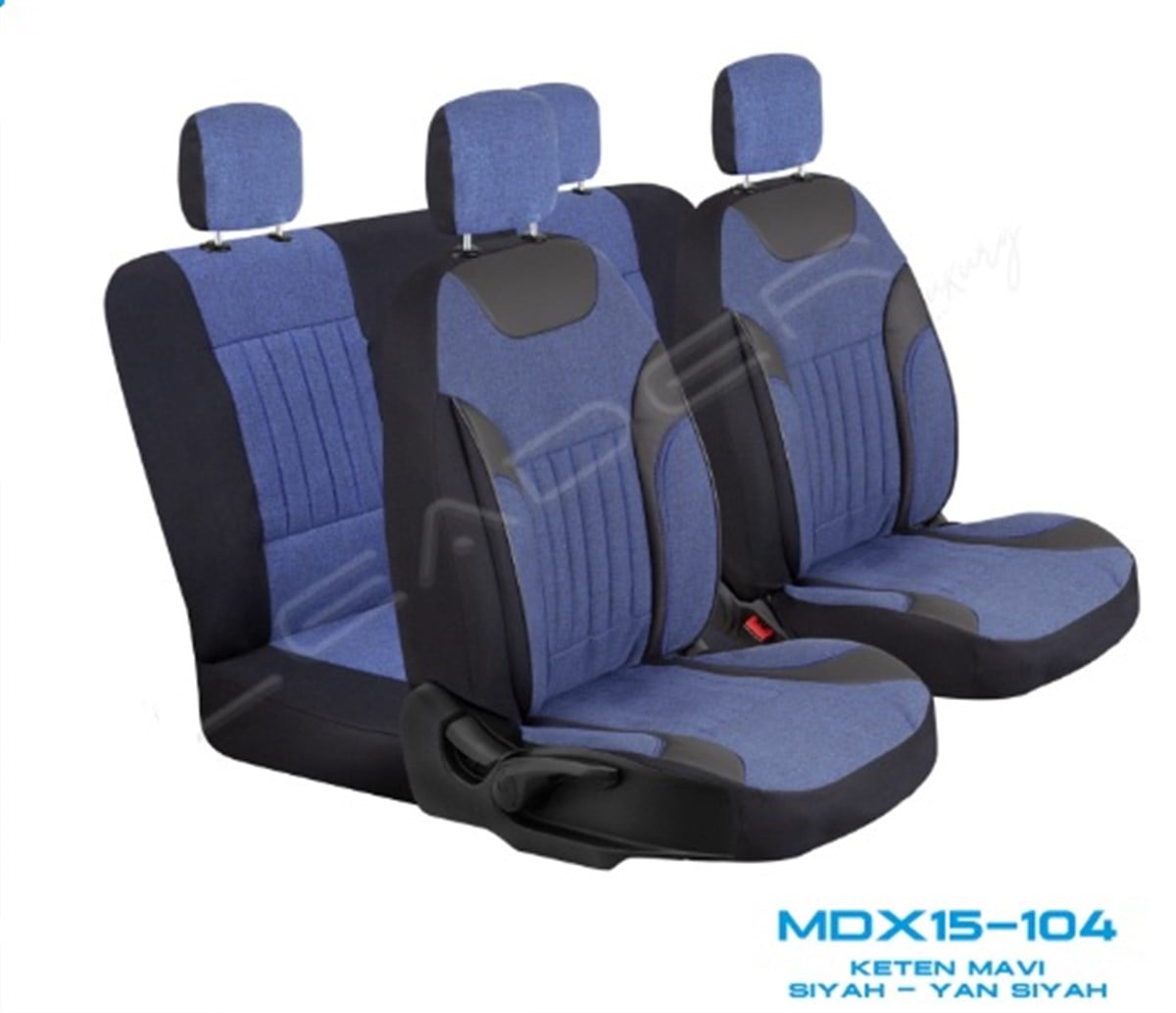 DÖŞEME KILIFI KETEN EDİTİON FERMUARLI MAVİ MDX15-104