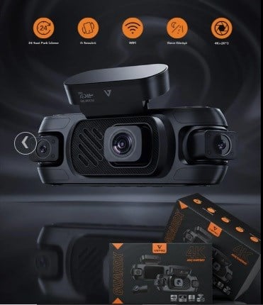 GUARDX 4  KAMERALI 4K UHD Wi-Fi AKILLI ARAÇ KAMERASI - 24 SAAT PARK İZLEME& 256GB DESTEK KOD: GUARDX