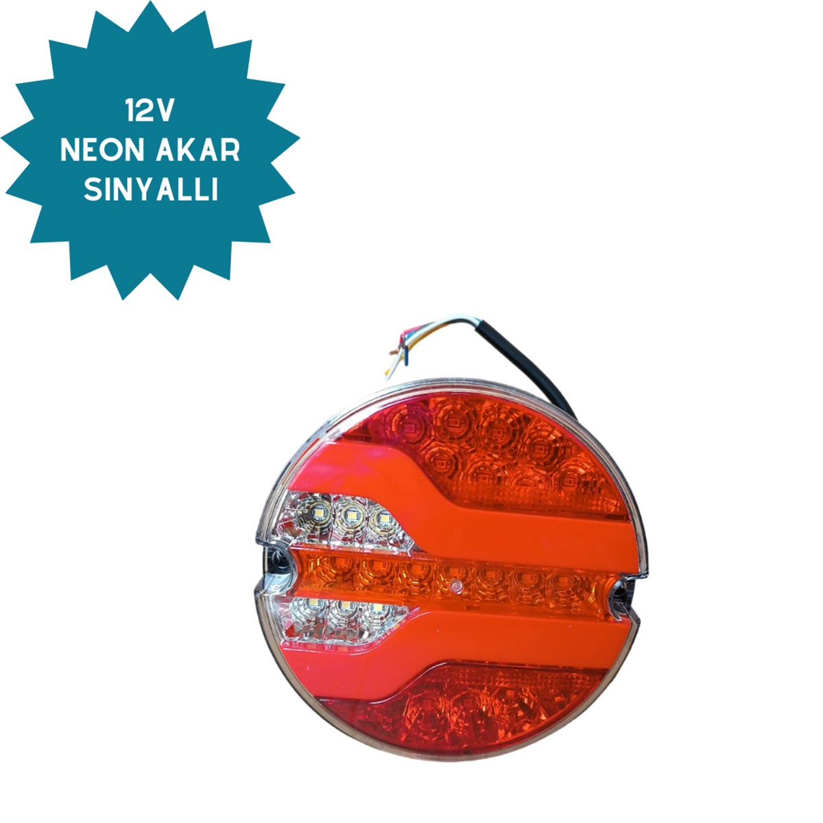 HAMBURGER STOP LAMBA NEON AKAR SİNYALLİ  12 VOLT KOD:TH-501