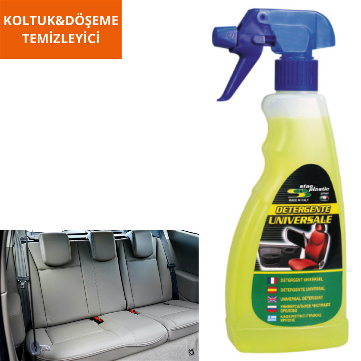 KOLTUK VE DÖŞEME TEMİZLEYİCİ 500ML STAC PLASTİC KOD:0901003