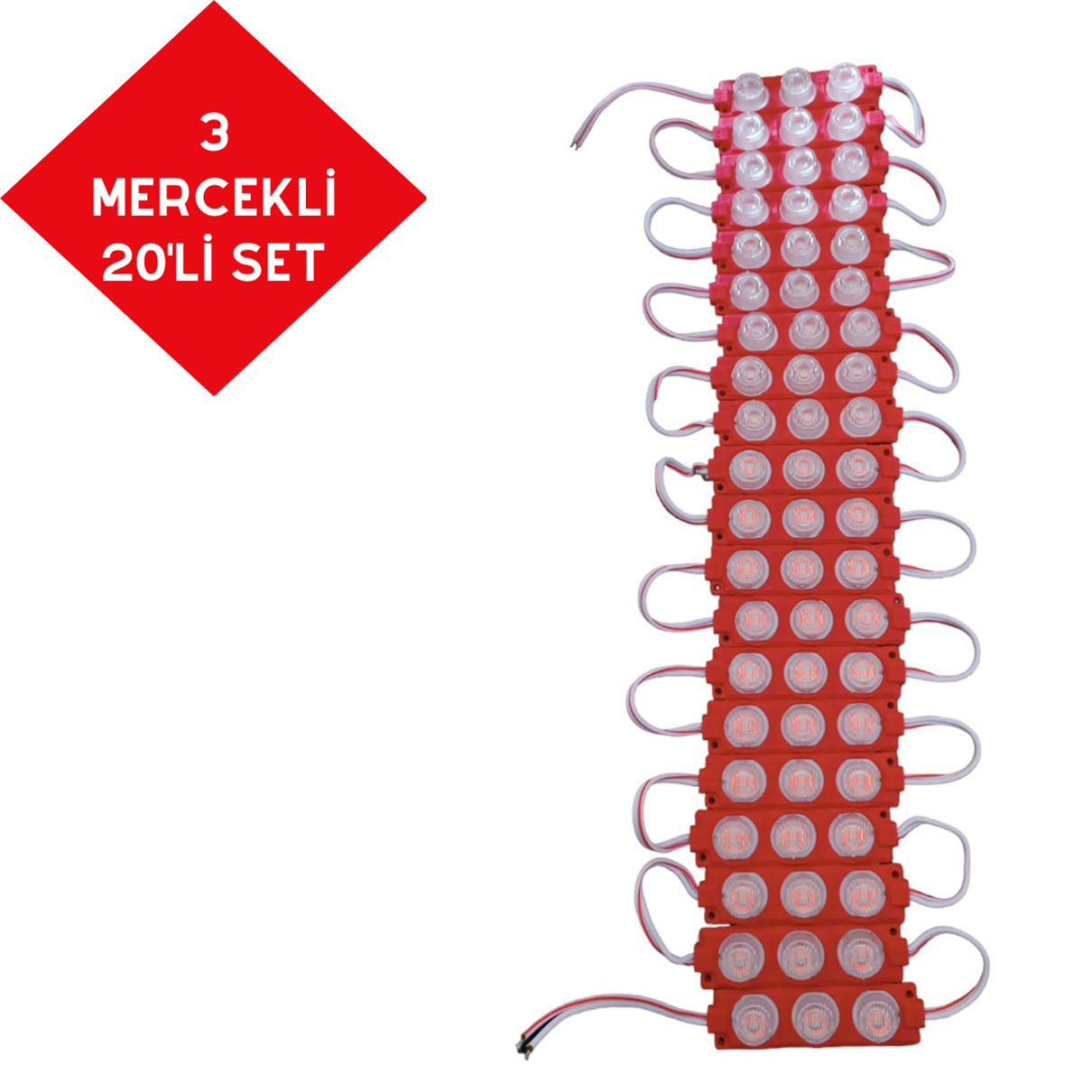 LAMBA 12V CAMLI PI MERCEK 3LÜ CARUB 20 ADET KOD:0409930ARMAK KIRMIZ