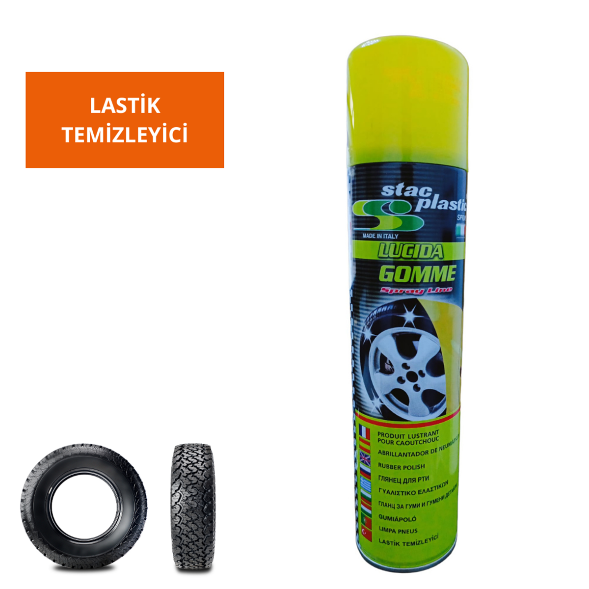 Lastik Temizleyici Sprey 400 ml Stac Plastıc Kod:0900301
