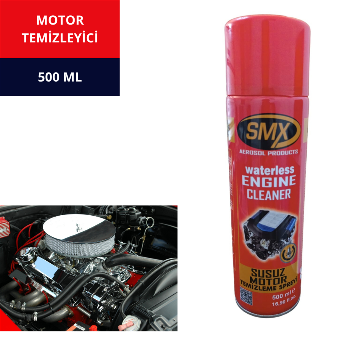MOTOR TEMİZLEME SPREYİ ÇOK AMAÇLI SUSUZ 500ML KOD:1515