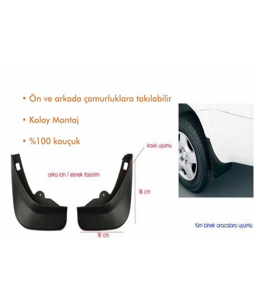 Paçalık Lüx Kavisli Uyumlu Siyah (2Adet) Arka Kod:AKS017