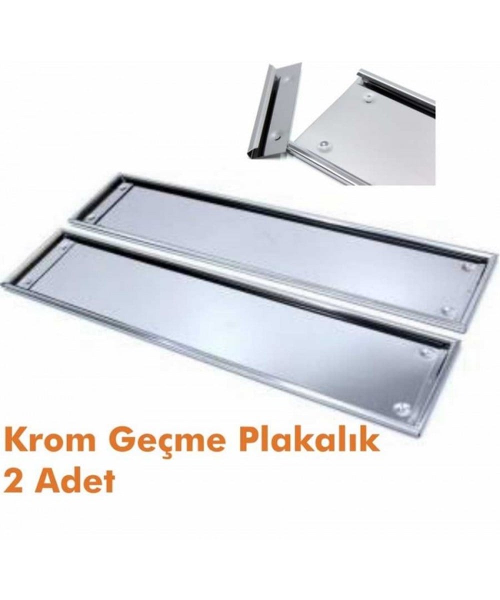 Paslanmaz Krom Plakalik İnce Geçme (2Adet) Kod:49