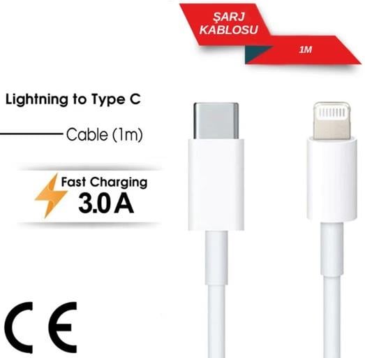 ŞARJ KABLOSU IPONE TYPE C 1 MT KOD:5901857