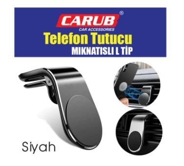 TELEFON TUTUCU L TİPİ HAVALANDIRMA SİLVER CARUB KOD:5901080