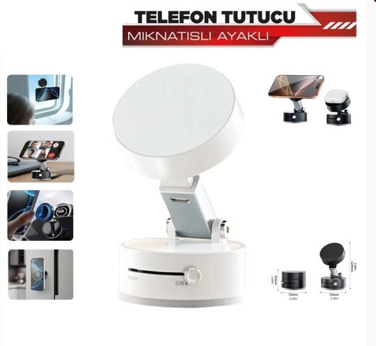 TELEFON TUTUCU MIKNATISLI AYARLI BEYAZ KOD:5901090