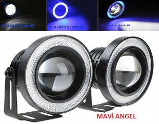 SİS LAMBASI MERCEK ANGEL 12V COB METAL 89MM MAVİ KOD:8559