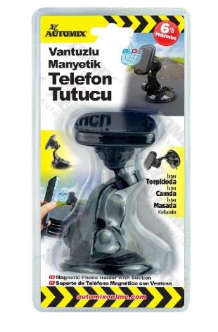  VANTUZLU MANYETİK TELEFON TUTUCU AUTOMİX KOD:44849