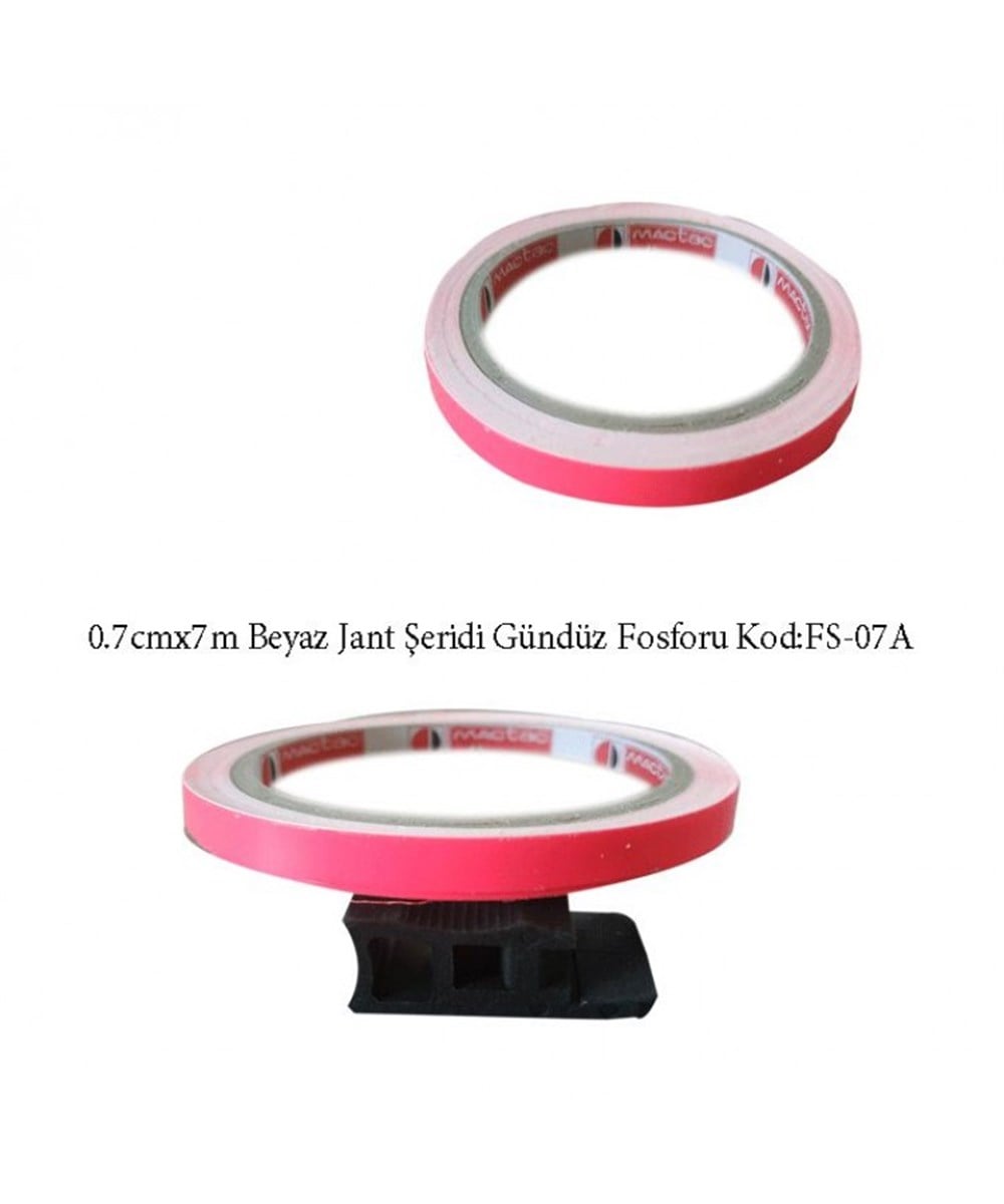 0.7cmx7m Pembe Jant Şeridi  Gündüz Fosforu  Kod:FS-07A