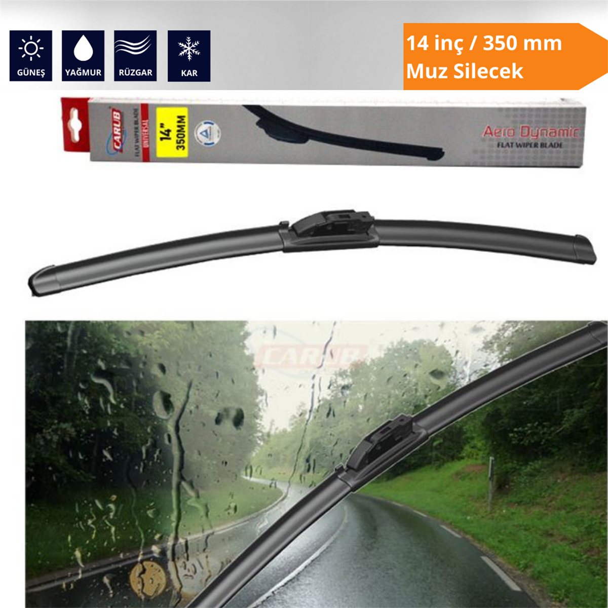 14 inç/350 mm Universal  Muz Silecek Kod:1353114