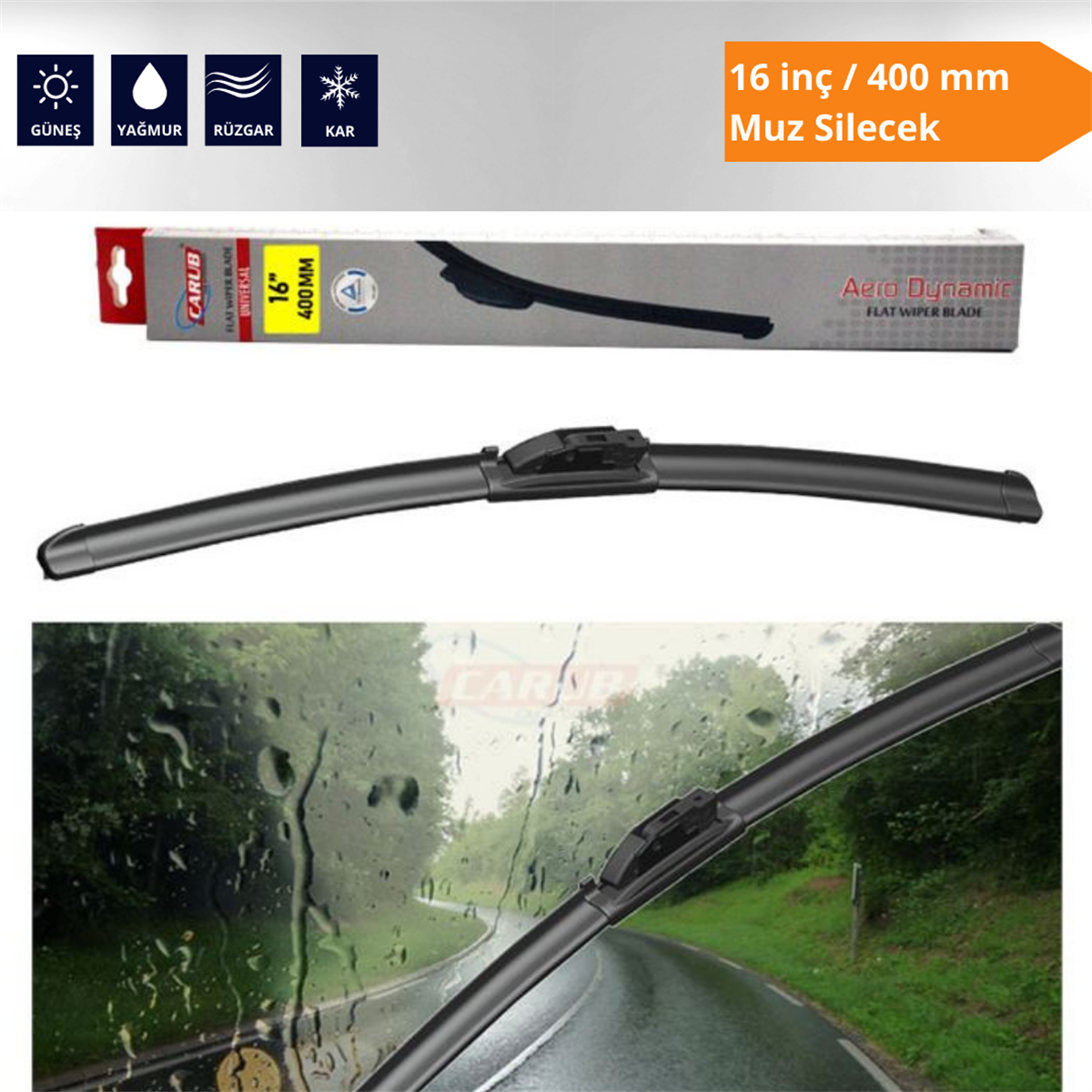 16 inç/400 mm Universal  Muz Silecek Kod:1353116