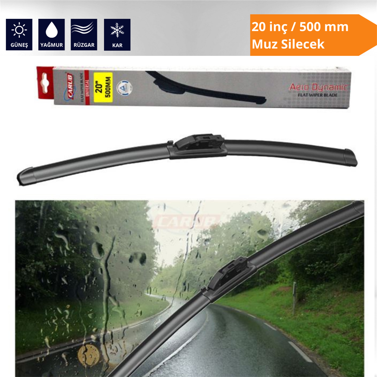 20 inç/500 mm Universal  Muz Silecek Kod:1353120