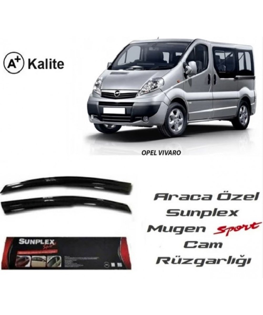 2li Opel Vivaro Sport Stlye Mugen Sunplex Cam Rüzgarlığı  Kod:SPS61
