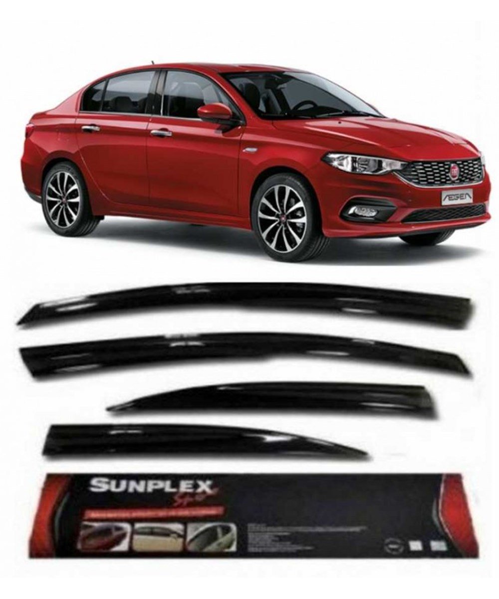 4lü Fiat Egea Mügen Tipi Sport  Stlye SUNPLEX Cam Rüzgarlığı Kod:SPS80
