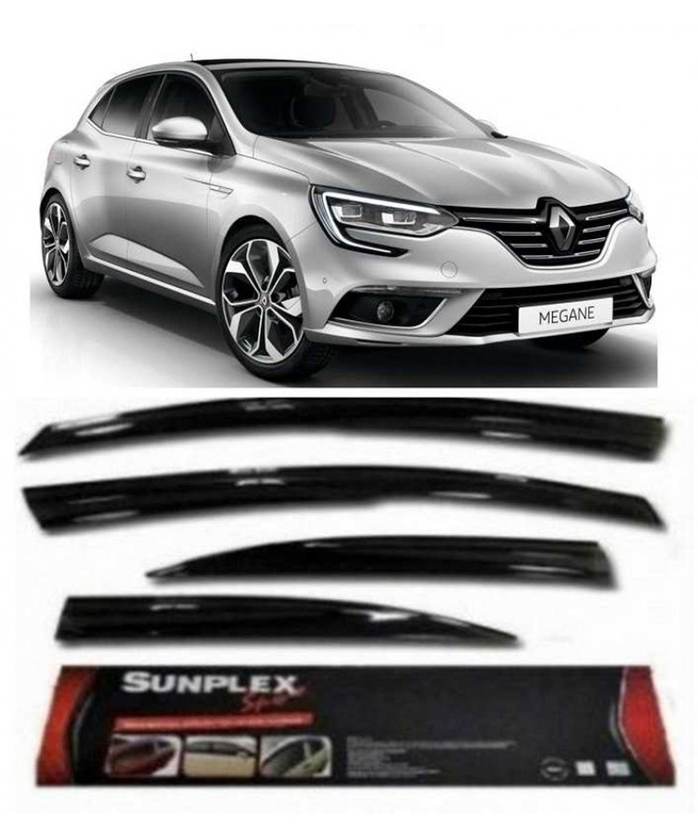 4lü  Renault Megane 4 Mügen Tipi Sport  Stlye SUNPLEX Cam Rüzgarlığı Kod:SPS87