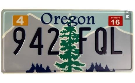 AMERİKAN PLAKA 29x14 Cm OREGON KOD:ES-160