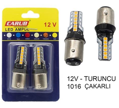 AMPUL  1016 12V ÇAKAR-DÜZ TURUNCU KOD:0403330