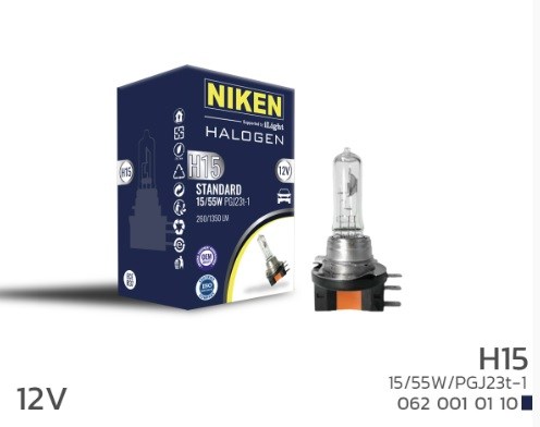 AMPUL H15 15W/55W HOLOGEN NİKEN  0010110