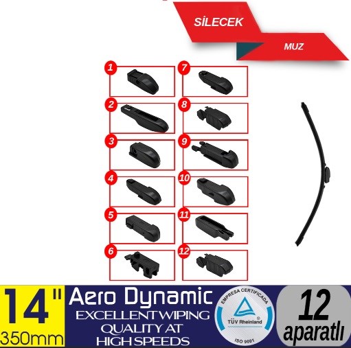 APARATLI ÖN MUZ SİLECEK 14 İNÇ/350 MM KOD:1353351