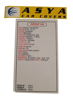 ASYA JEEP GRUBU BRANDA Q5,TUCSON,FRELANDER,XC60,EVOQUEU-510CM Y-187CM G-160CM  GRUP 4A