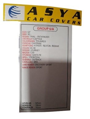 ASYA JEEP GRUBU BRANDA X5 X6 ML SPORT CAYENNA SORENTOU-525CM G-196CM Y-160CM  GRUP 6A