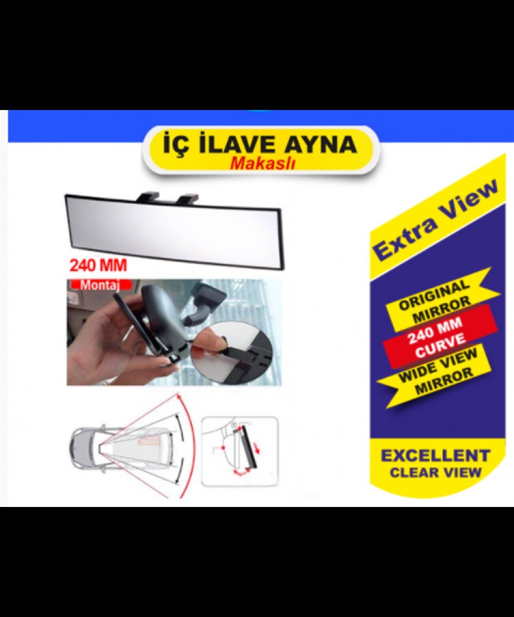 AYNA İÇ İLAVE MAKASLI 240 MM BOMBE CAM VAKUM CARUB 0223203