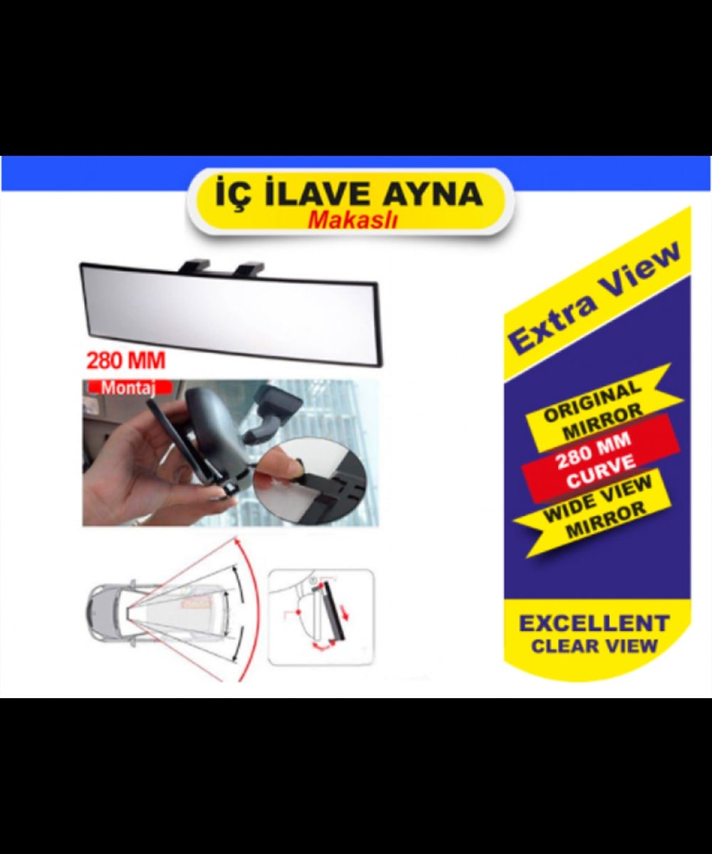 AYNA İÇ İLAVE MAKASLI 280 MM BOMBE CAM VAKUM CARUB 0223204